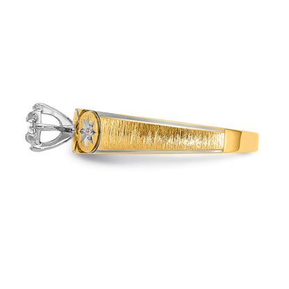 14K Gelbgold Trio-Verlobungsring AA-Qualität