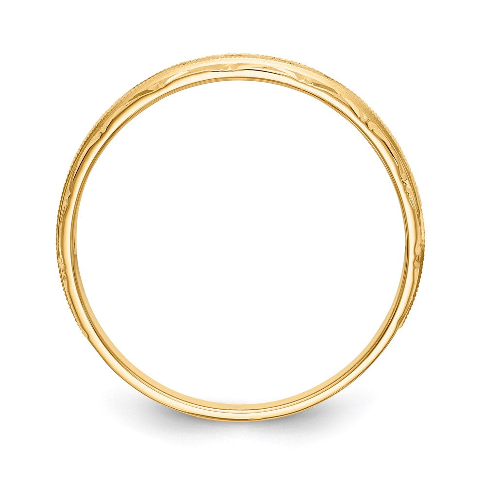 14K Gelbgold Aa Qualität 1/20 Karat Diamant Trio Herren Komplett Ehering