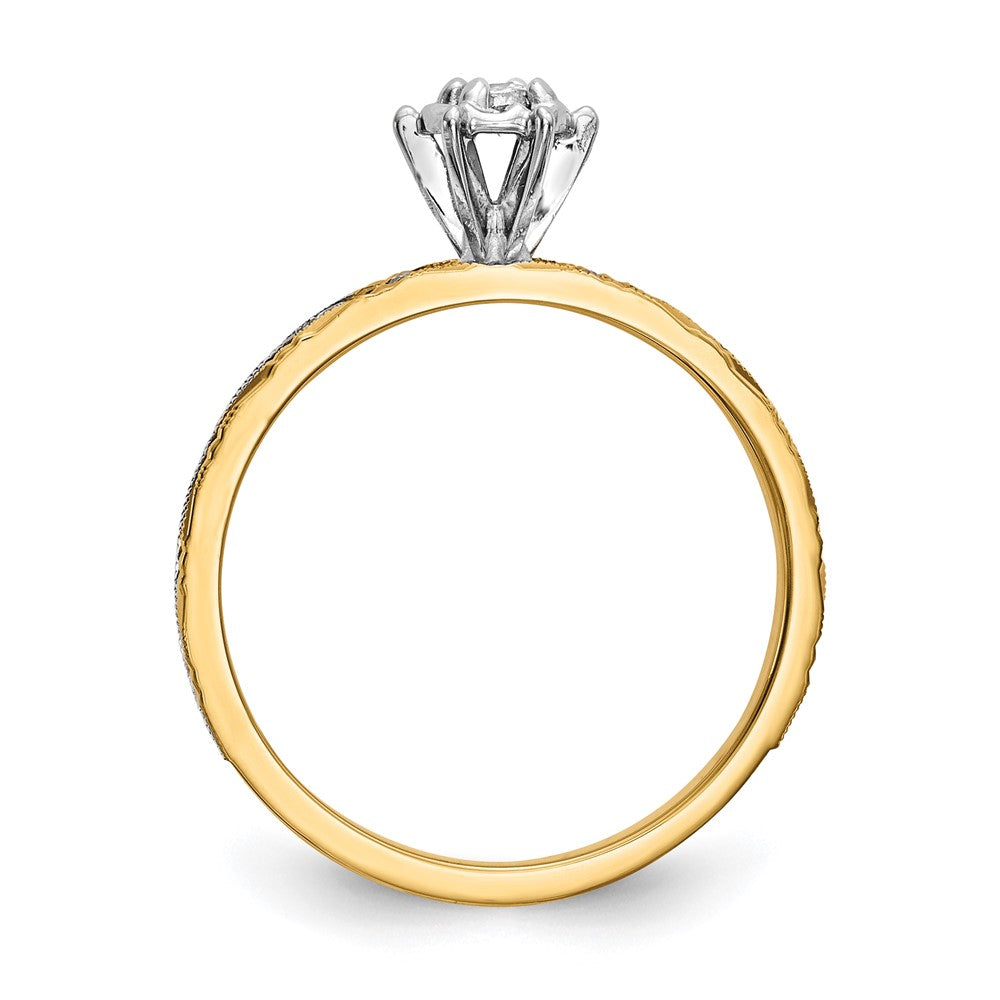 14K Gelbgold Verlobungsring-Trio in AA-Qualität