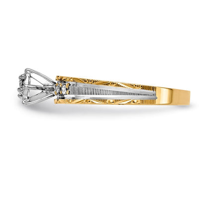 14K Gelbgold Verlobungsring-Trio in AA-Qualität
