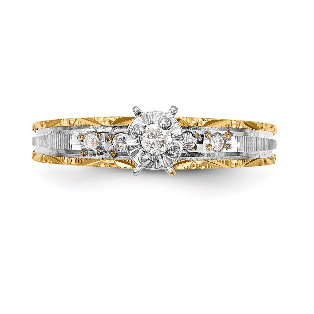14K Gelbgold Verlobungsring-Trio in AA-Qualität