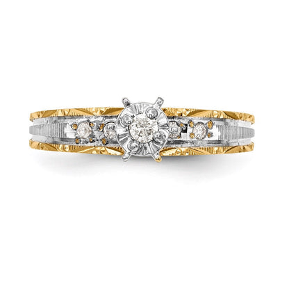 14K Gelbgold Verlobungsring-Trio in AA-Qualität