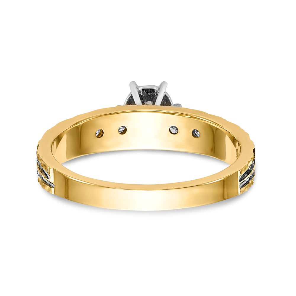 14K Gelbgold Verlobungsring-Trio in AA-Qualität