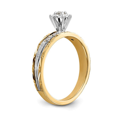 14K Gelbgold Verlobungsring-Trio in AA-Qualität