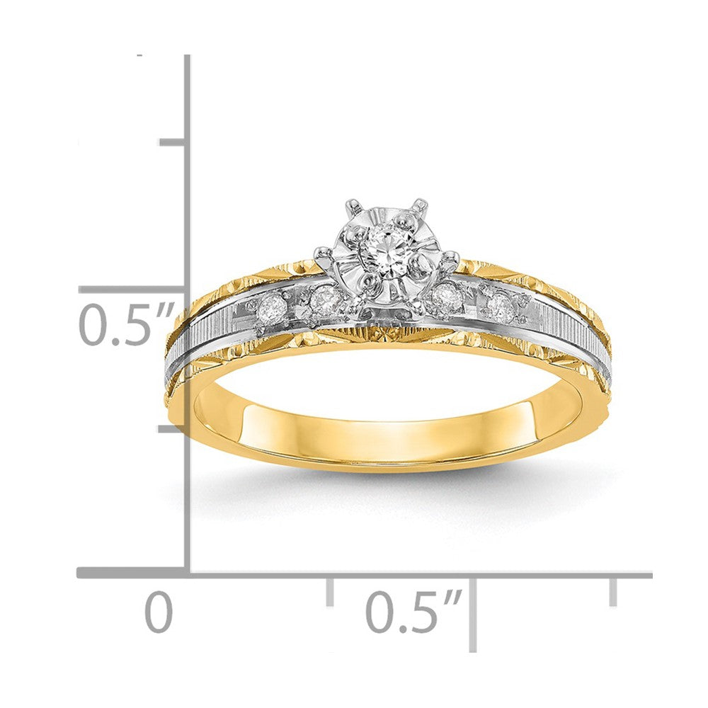 14K Gelbgold Verlobungsring-Trio in AA-Qualität