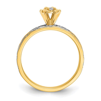 14K Gelbgold Trio-Verlobungsring in AA-Qualität