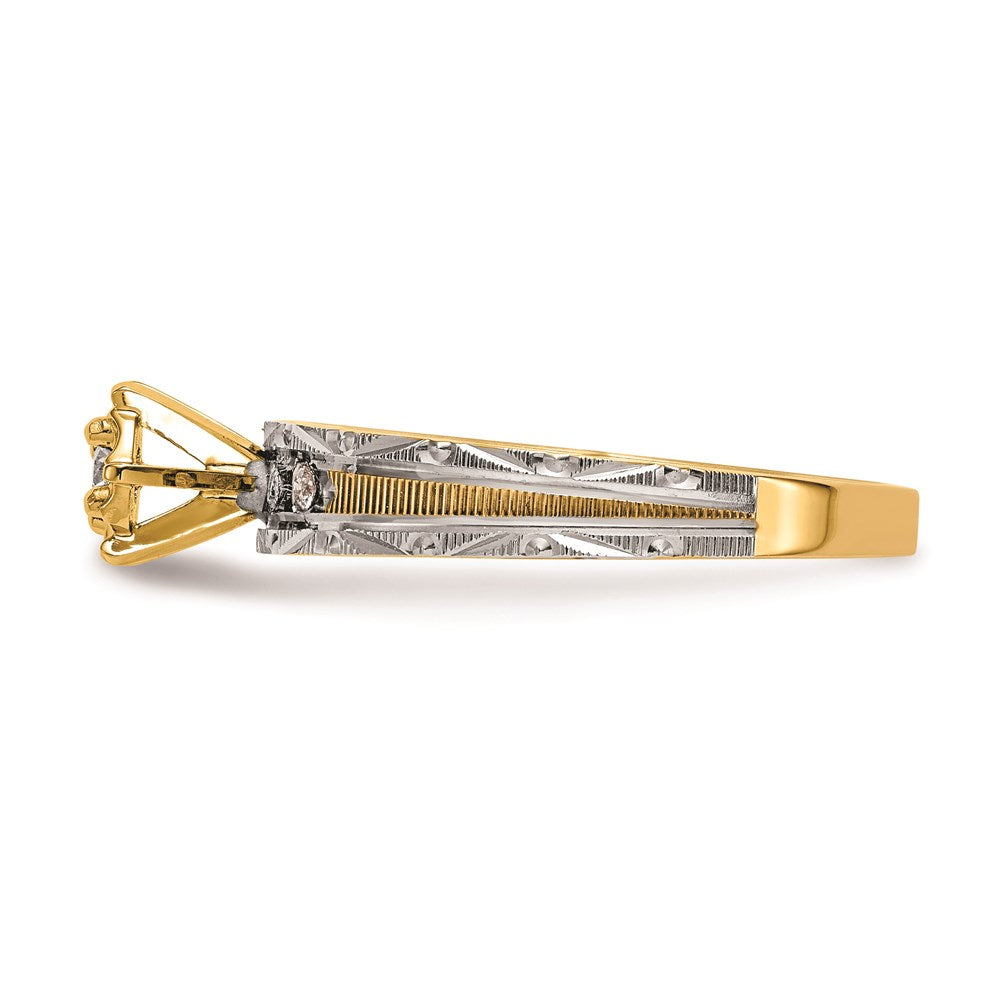 14K Gelbgold Trio-Verlobungsring in AA-Qualität