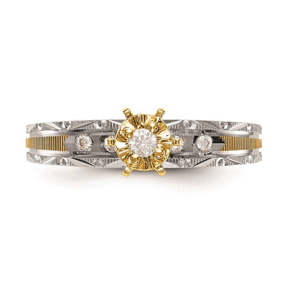14K Gelbgold Trio-Verlobungsring in AA-Qualität