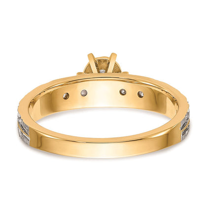 14K Gelbgold Trio-Verlobungsring in AA-Qualität