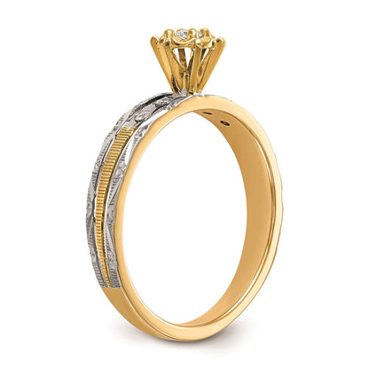 14K Gelbgold Trio-Verlobungsring in AA-Qualität
