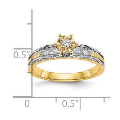 14K Gelbgold Trio-Verlobungsring in AA-Qualität