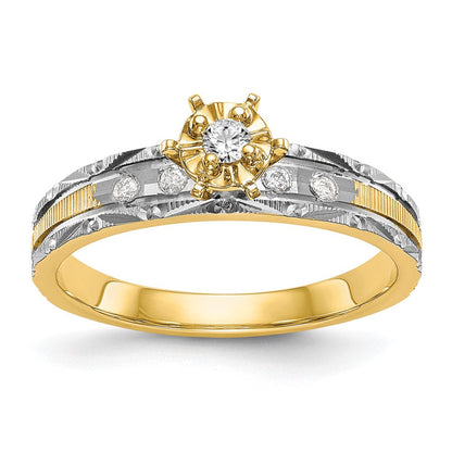 14K Gelbgold Trio-Verlobungsring in AA-Qualität