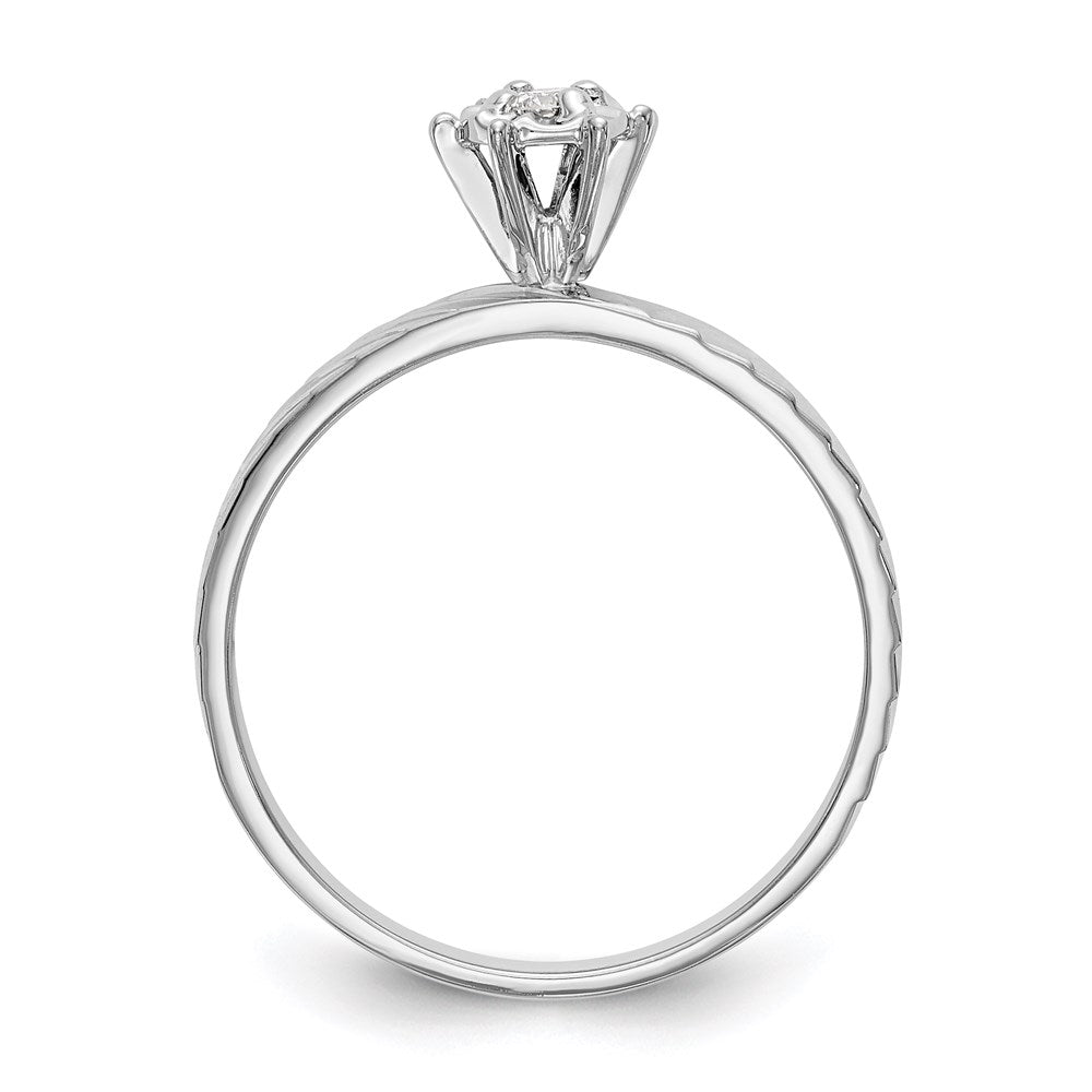 14K Weißgold Trio-Verlobungsring in AA-Qualität
