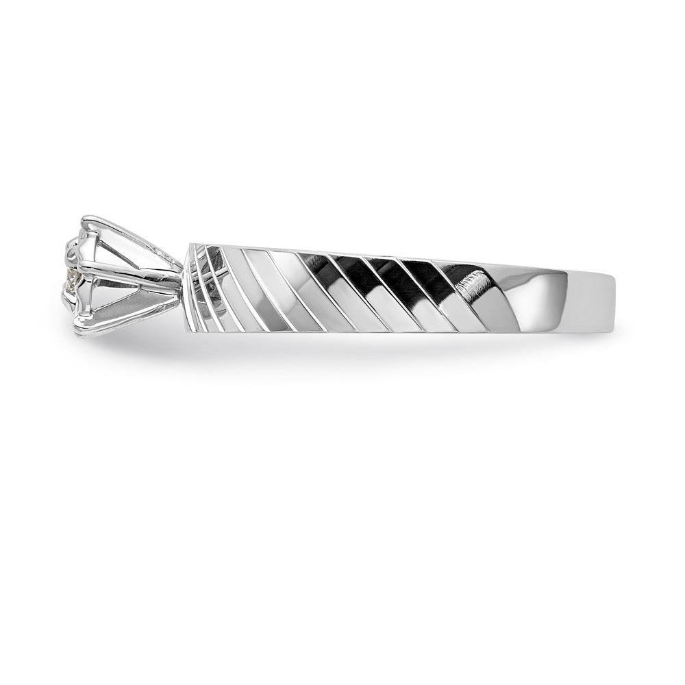 14K Weißgold Trio-Verlobungsring in AA-Qualität