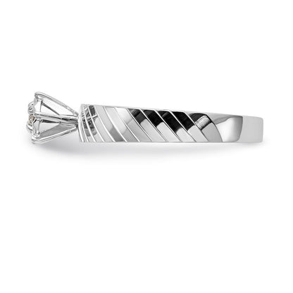 14K Weißgold Trio-Verlobungsring in AA-Qualität