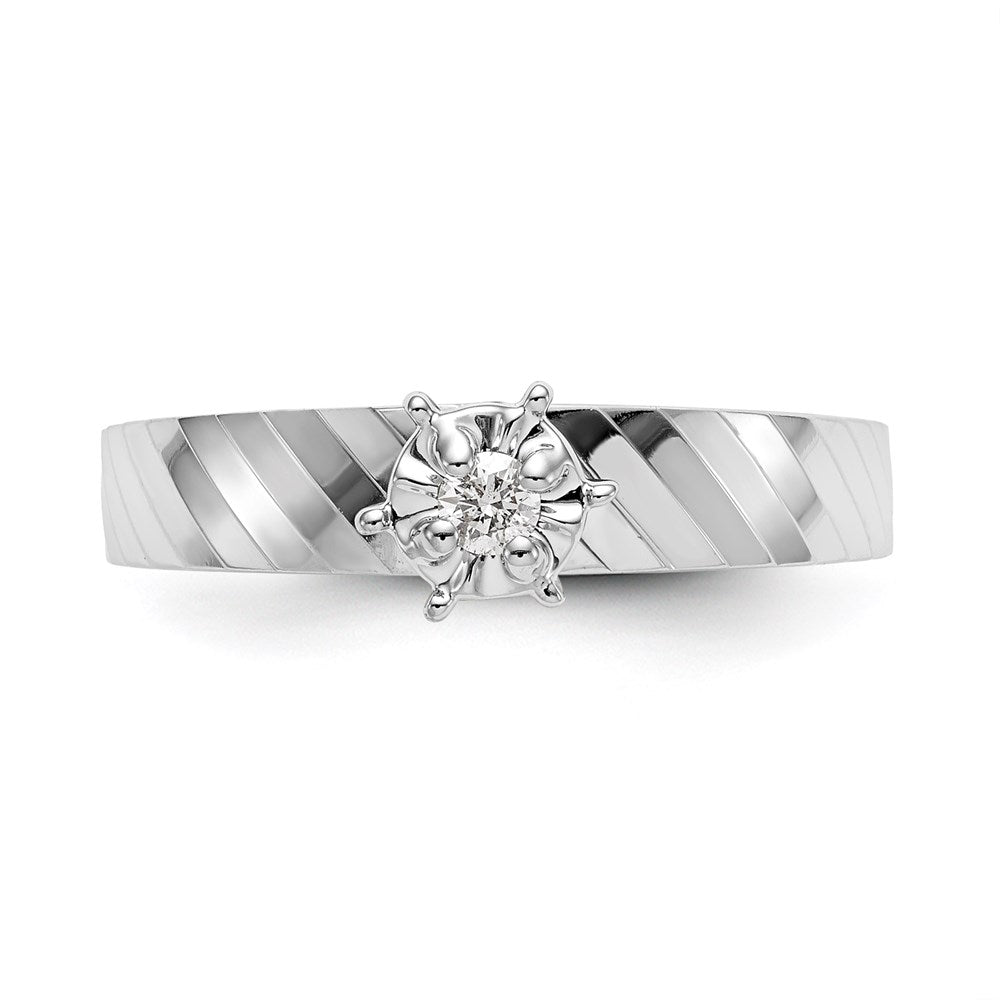 14K Weißgold Trio-Verlobungsring in AA-Qualität