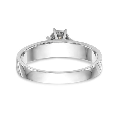 14K Weißgold Trio-Verlobungsring in AA-Qualität