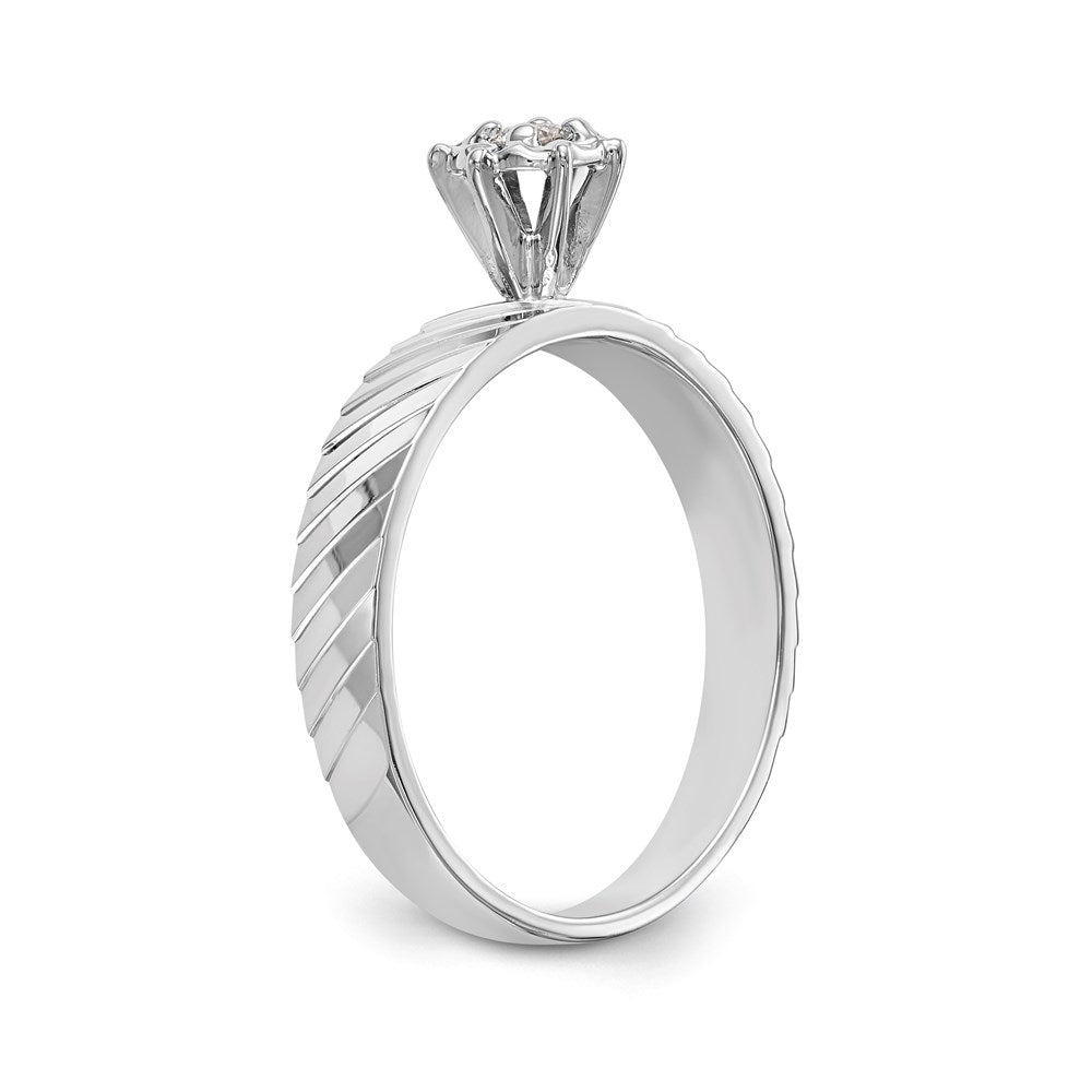 14K Weißgold Trio-Verlobungsring in AA-Qualität