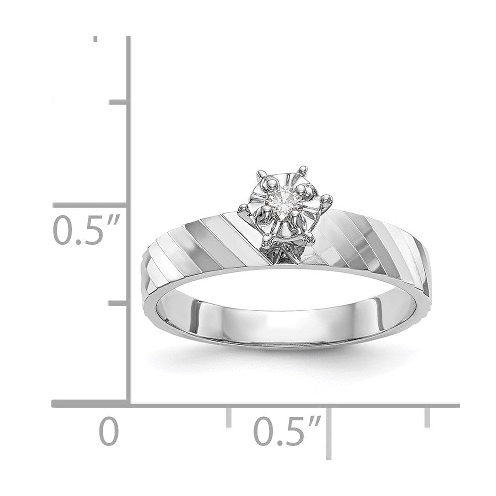 14K Weißgold Trio-Verlobungsring in AA-Qualität