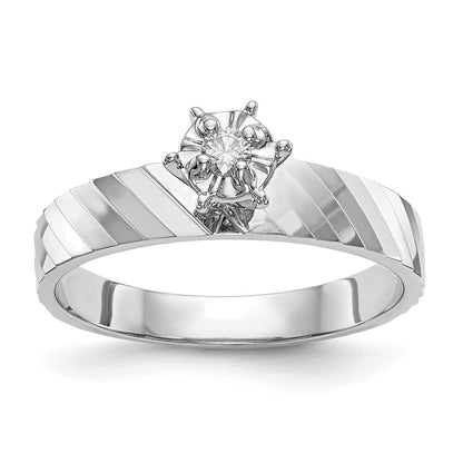 14K Weißgold Trio-Verlobungsring in AA-Qualität