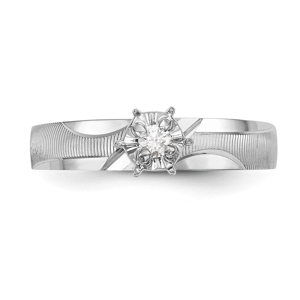 14K Weißgold Trio-Verlobungsring in AA-Qualität