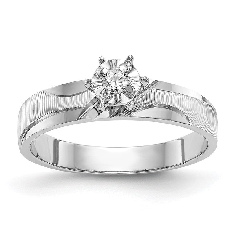 14K Weißgold Trio-Verlobungsring in AA-Qualität