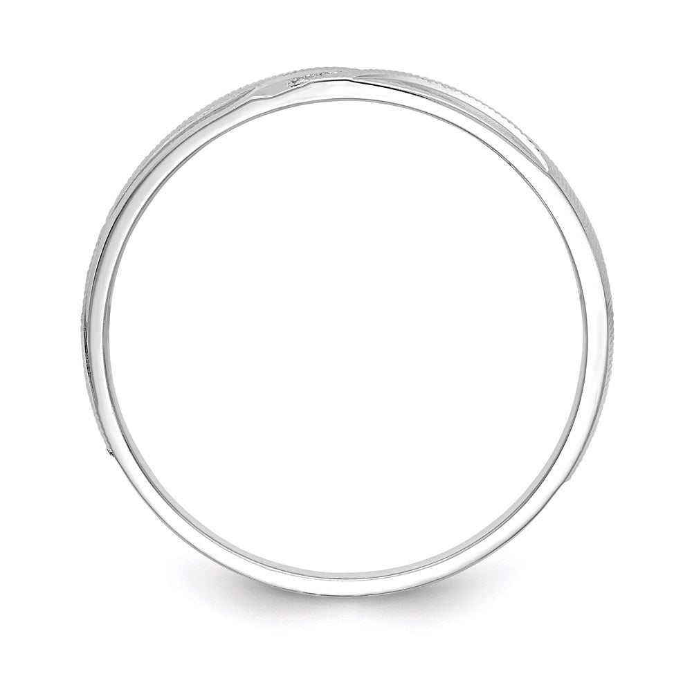 14K Weißgold Aa Qualität 1/20 Karat Diamant Trio Herren Komplett Ehering