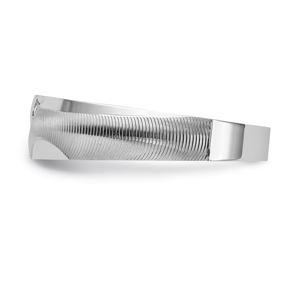 14K Weißgold Aa Qualität 1/20 Karat Diamant Trio Herren Komplett Ehering