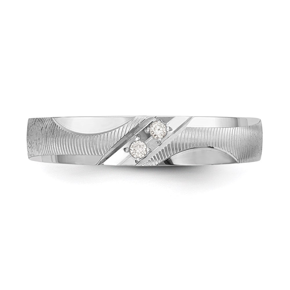 14K Weißgold Aa Qualität.02 Karat Diamant Trio Damen Komplett Ehering