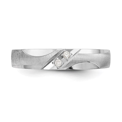 14K Weißgold Aa Qualität.02 Karat Diamant Trio Damen Komplett Ehering
