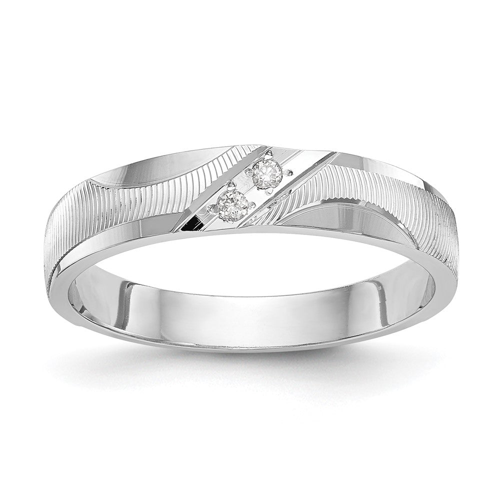 14K Weißgold Aa Qualität.02 Karat Diamant Trio Damen Komplett Ehering