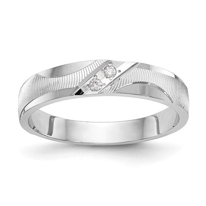 14K Weißgold Aa Qualität.02 Karat Diamant Trio Damen Komplett Ehering