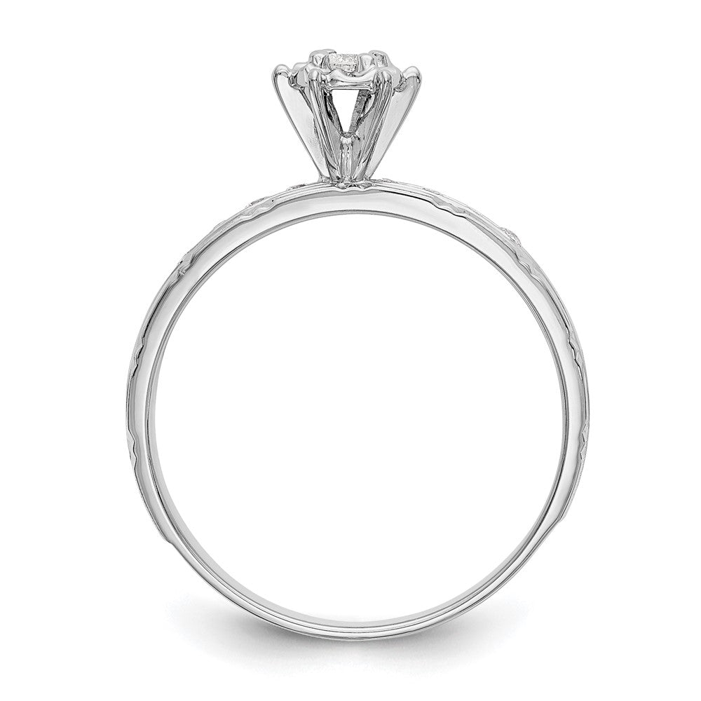 14K Weißgold Trio-Verlobungsring in AA-Qualität