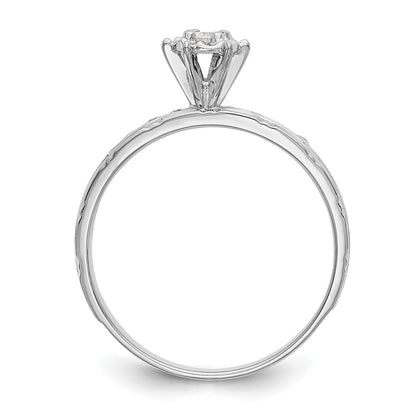 14K Weißgold Trio-Verlobungsring in AA-Qualität