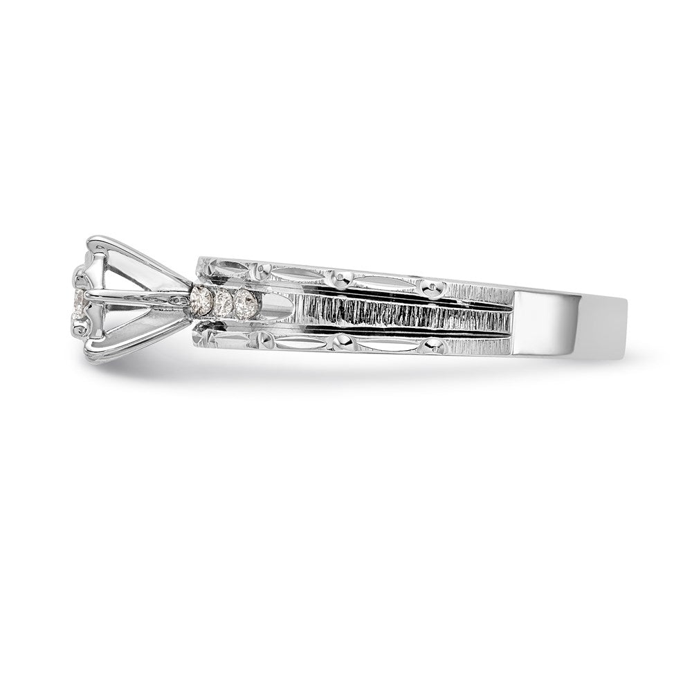 14K Weißgold Trio-Verlobungsring in AA-Qualität