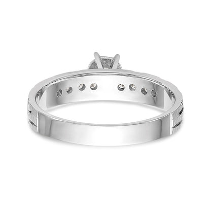 14K Weißgold Trio-Verlobungsring in AA-Qualität