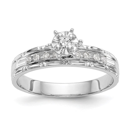 14K Weißgold Trio-Verlobungsring in AA-Qualität