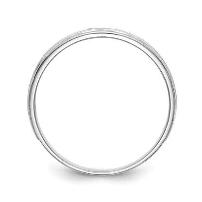 14K Weißgold Aa Qualität 1/10 Karat Diamant Trio Herren Komplett Ehering