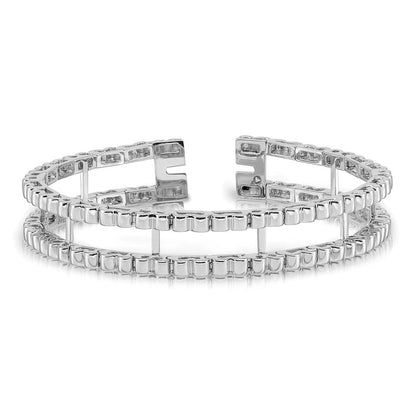 14K Weißgold Tennis Jacke Rohling
