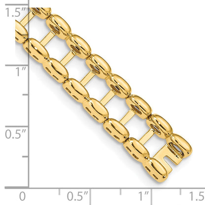 14K Gelbgold Tennis Jacke Rohling