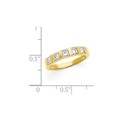 14K Gelbgold Memoire-Ring mit natürlichen Diamanten 1,25 ct. Gesamtgewicht