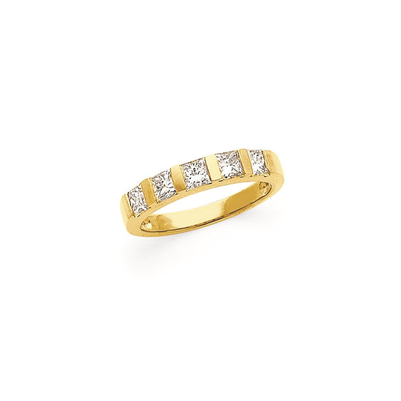 14K Gelbgold Memoire-Ring mit natürlichen Diamanten 1,25 ct. Gesamtgewicht