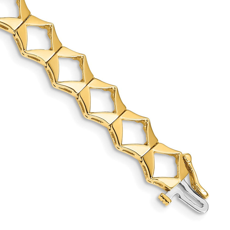 14K Gelbgold Fasst 19 Steine Up To 3.25mm Add A Diamant 7 Zoll Tennis Armband