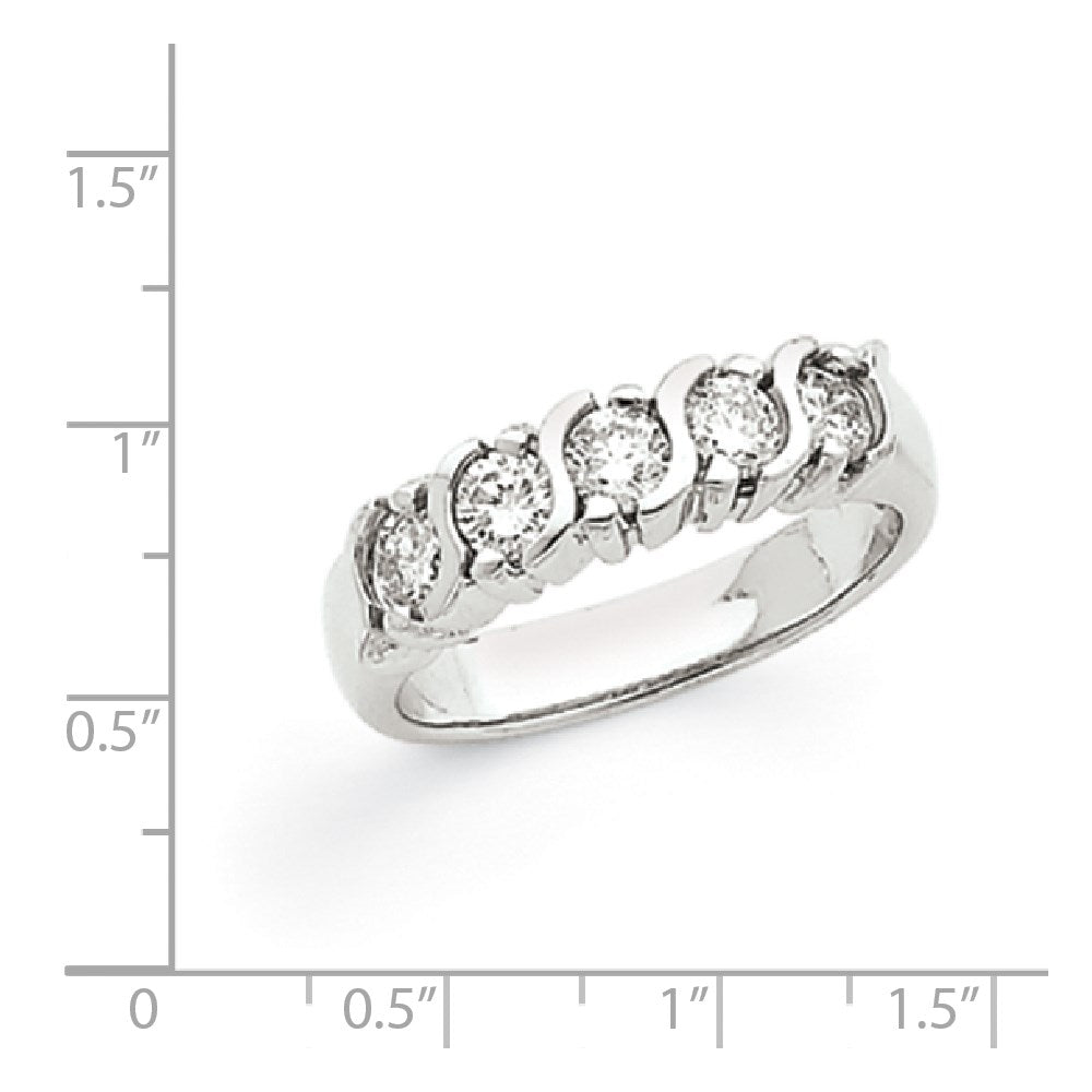 14K Weißgold Memoire-Ring mit Diamanten, 0,205 ct Gesamtgewicht, A4