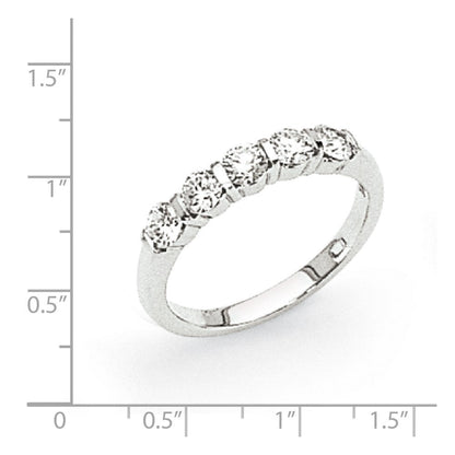 14K Weißgold Memoire-Ring mit natürlichen Diamanten 0,75 ct. Gesamtgewicht