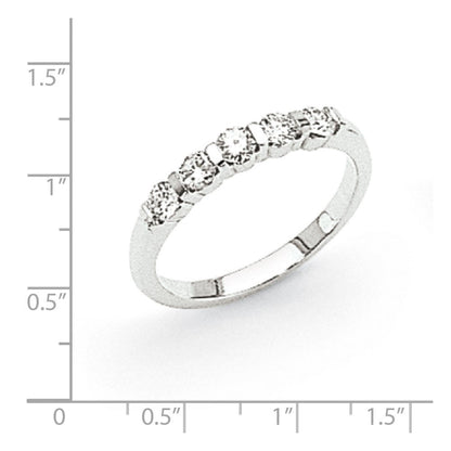 14K Weißgold Diamant Memoire-Ring