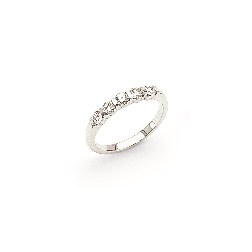 14K Weißgold Diamant Memoire-Ring
