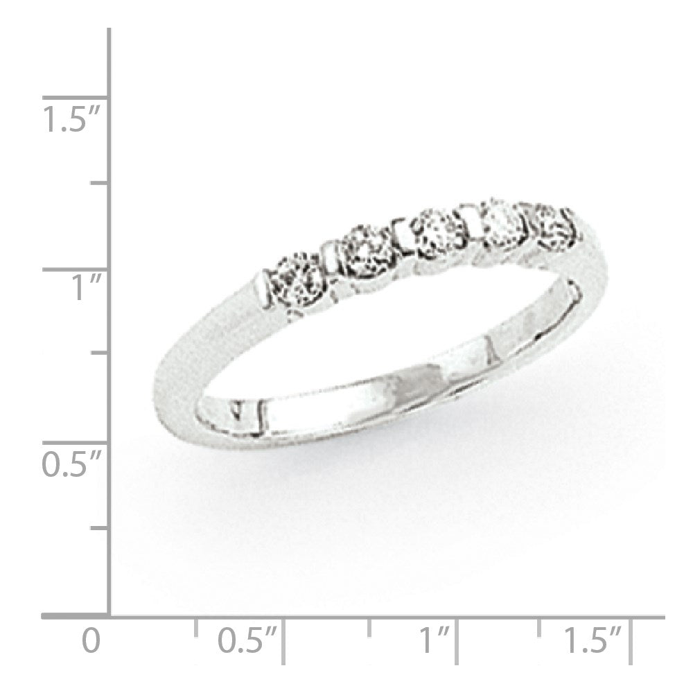 14K Weißgold Memoire-Ring mit natürlichen Diamanten 0,25 ct. Gesamtgewicht