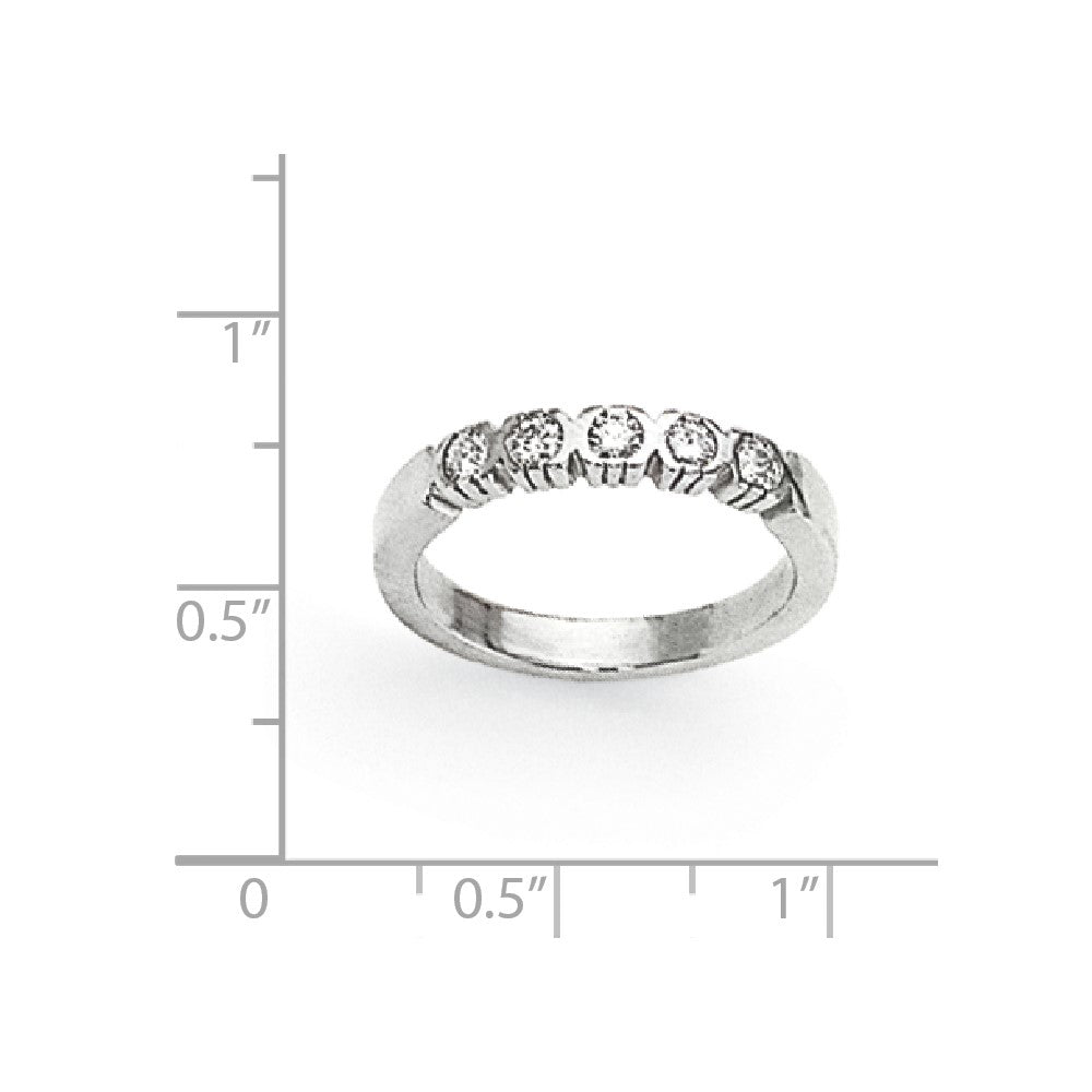 14K Weißgold Memoire-Ring mit natürlichen AAA-Diamanten