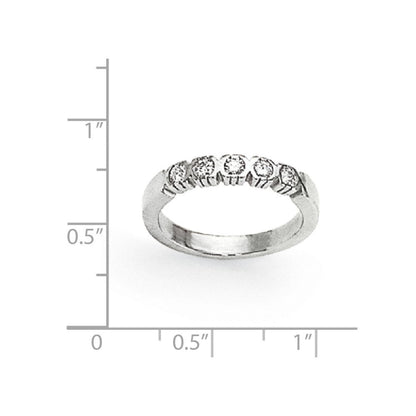 14K Weißgold Memoire-Ring mit natürlichen AAA-Diamanten